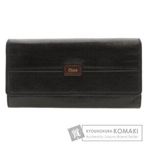 Chloe logo motif long Wallet leather
